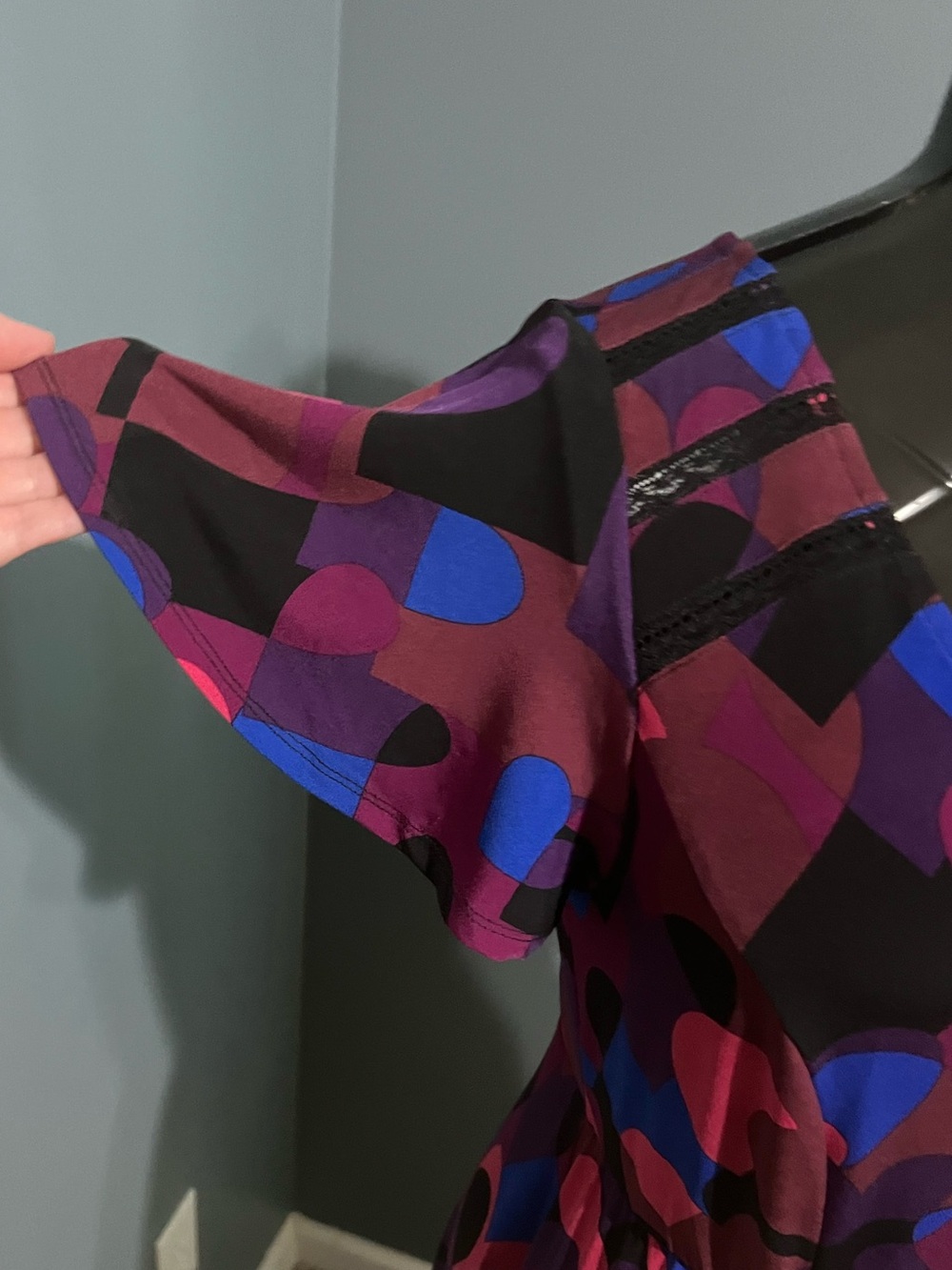 Vibrant Multi-Color Heart Pattern A-Line Dress - Picture 6 of 13